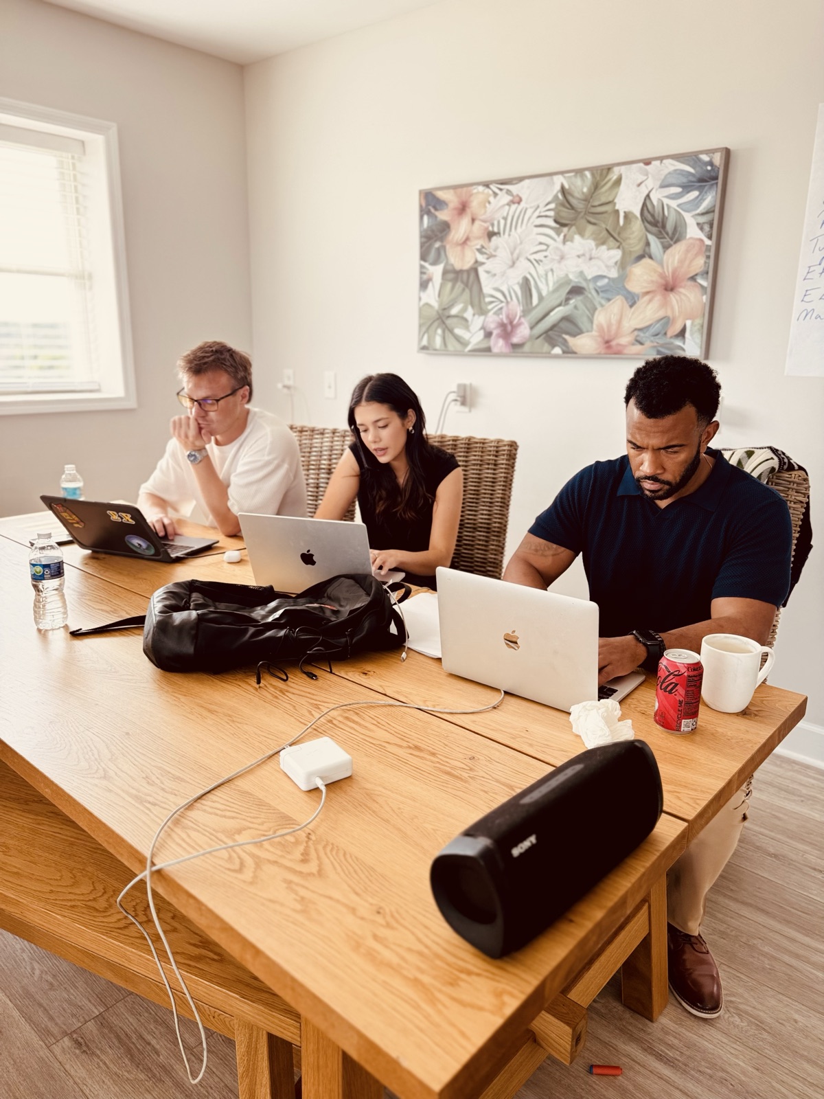 The Button Up team heads-down in a working session